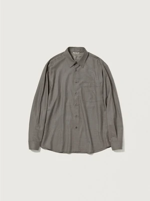 AuraleeSuper Light Wool Shirt - Top Brown