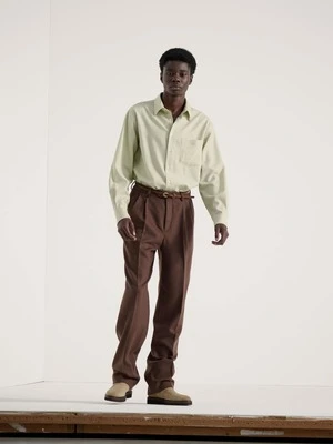 AuraleeSuper Light Wool Shirt - Top Brown - Image 3