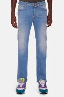 Jacob CohenBard 10oz 5 Pkt Denim - Light Blue