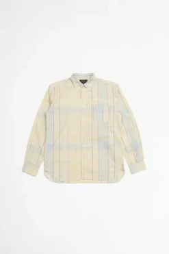 Beams PlusBig Fade Check Button Down Shirt - Lemon