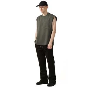 INSAITDOUBLE KNEE SWEATPANTS - BLACK