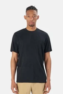 James PerseElevated Lotus Jersey Crew Tee - Black