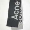 Acne StudiosLogo Jacquard Scarf - Grey/Light Grey