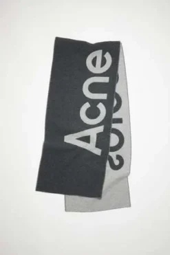 Acne StudiosLogo Jacquard Scarf - Grey/Light Grey