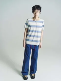 MarniT-Shirt - Blue/White Stripe