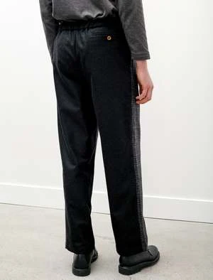 Frank LederMixed Wool Pants - Check Black - Image 3