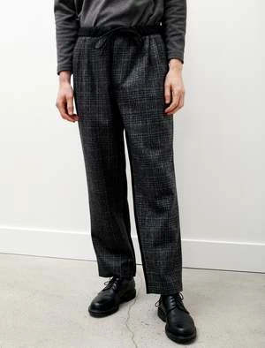 Frank LederMixed Wool Pants - Check Black