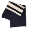 Nigel CabournStriped Scarf - Black Navy