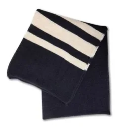 Nigel CabournStriped Scarf - Black Navy
