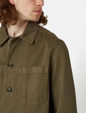 Norse ProjectsTyge Broken Twill Overshirt - Beech Green - Image 2