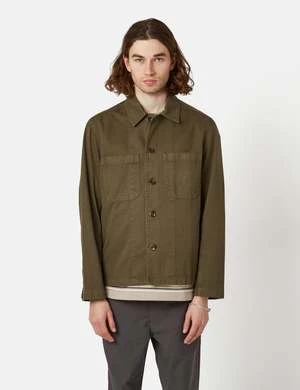 Norse ProjectsTyge Broken Twill Overshirt - Beech Green - Image 7