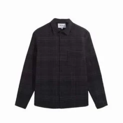 Wax LondonShelly Mesh Check Shirt - Charcoal