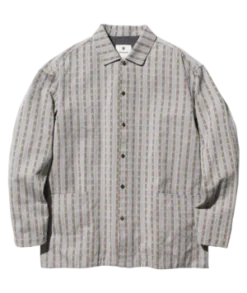 Snow PeakCotton Dobby Herringbone Shirt - Orange Dot