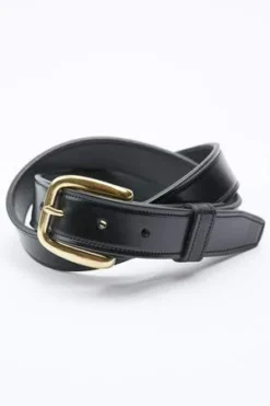 Tory LeatherStitched Belt - Black