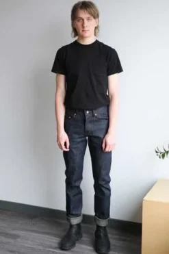 Naked & FamousWeird Guy Jeans - Perfect Blue Slub Stretch