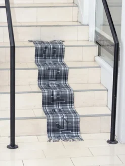 Y/projectY/Project Logo Tartan Scarf - Black/White