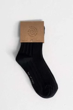 Nia ThomasWool Rib Socks - Navy Blue